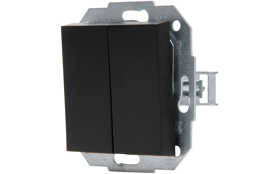 KOPP KOPP Athenis HK07 matte black 2-button two-way switch