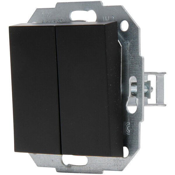 KOPP KOPP Athenis HK07 mat zwart 2-knops wisselschakelaar KOPP KOPP Athenis HK07 mat zwart 2-knops wisselschakelaar