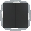 KOPP Matte Black 2-button Double Changeover Switch Paris HK05
