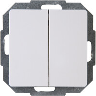 KOPP Series Switch 2-fold Arctic Gloss White 10A