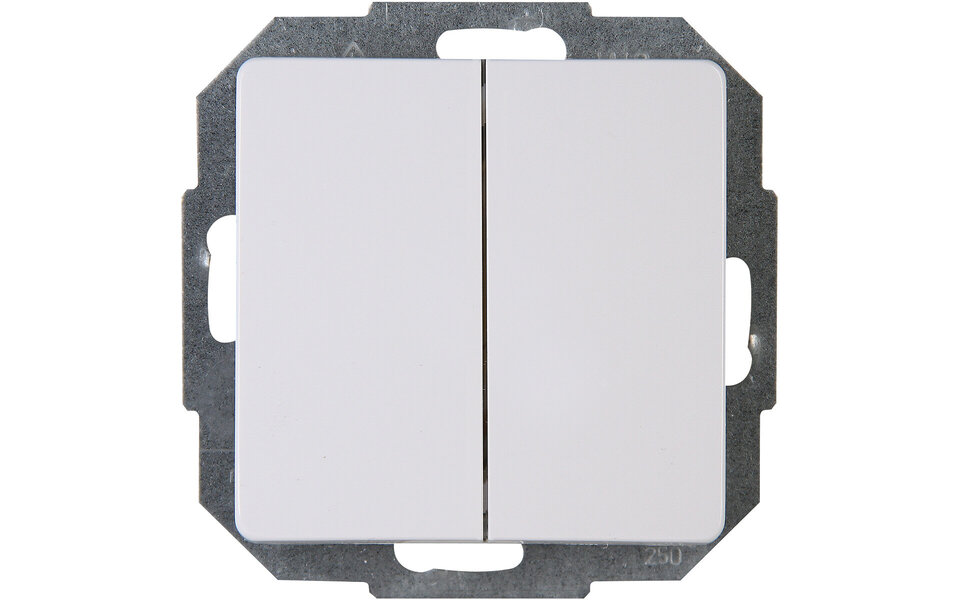 KOPP KOPP Serieschakelaar 2‑voudig Arctic Glans Wit 10A