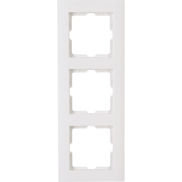 KOPP Athenis HK07 3‑voudig afdekraam helder glans wit LED toebehoren KOPP Athenis HK07 3‑voudig afdekraam helder glans wit LED toebehoren