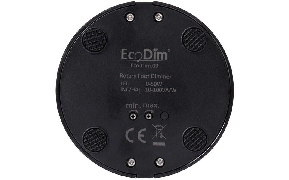 EcoDim EcoDim LED floor dimmer 0–50W matte black — RC dimmer
