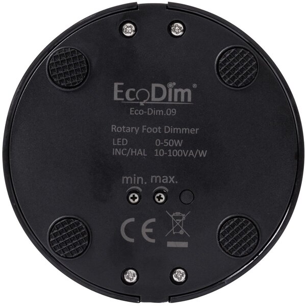 EcoDim EcoDim LED vloerdimmer 0–50W mat zwart — RC dimmer EcoDim EcoDim LED vloerdimmer 0–50W mat zwart — RC dimmer