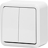 Aigi Winy Double Series Switch 2-button White 250V/10A Aigi Winy Double Series Switch 2-button White 250V/10A