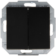 KOPP Athenis HK07 double series switch, flush-mounted, matte black KOPP Athenis HK07 double series switch, flush-mounted, matte black