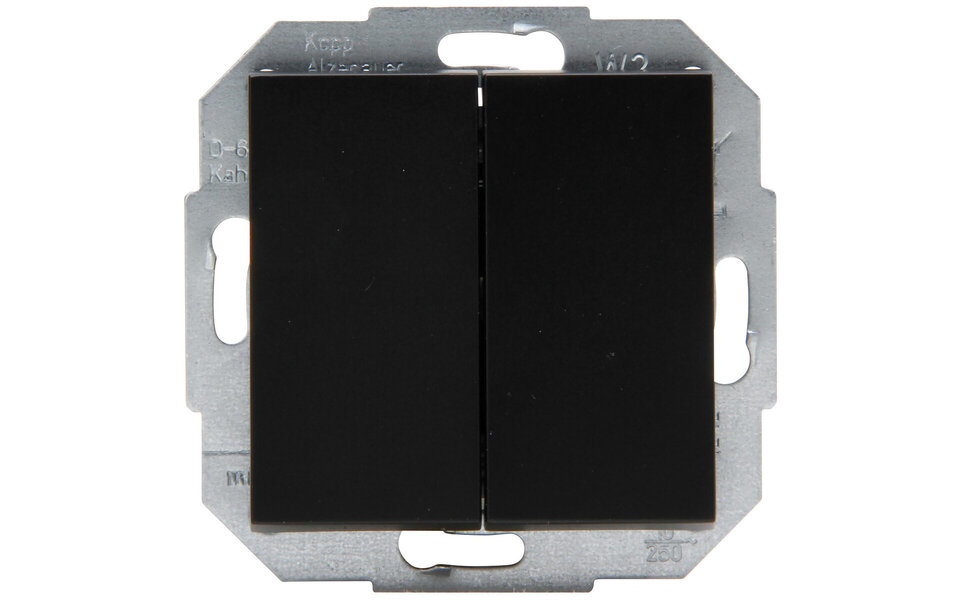 KOPP KOPP Athenis HK07 double series switch, flush-mounted, matte black