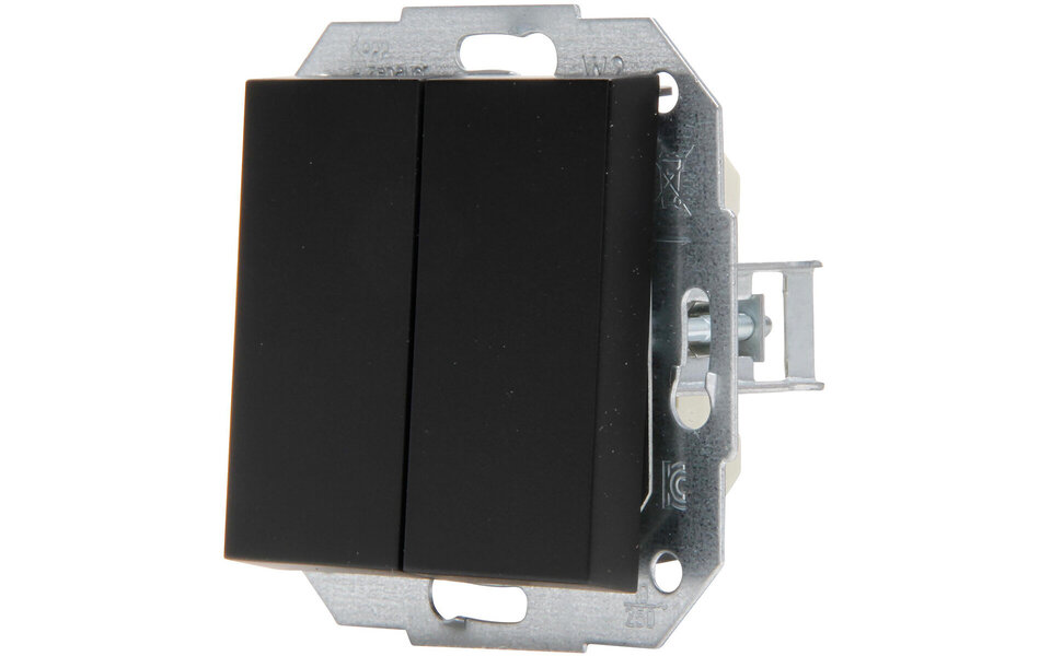 KOPP KOPP Athenis HK07 double series switch, flush-mounted, matte black
