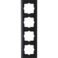 KOPP Athenis 4-gang cover frame matte black RAL 9005 KOPP Athenis 4-gang cover frame matte black RAL 9005