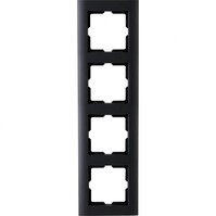 KOPP Athenis 4-voudig afdekraam mat zwart RAL 9005 KOPP Athenis 4-voudig afdekraam mat zwart RAL 9005