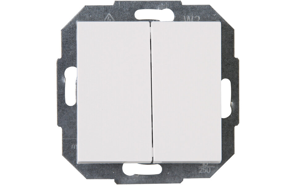 KOPP KOPP Athenis HK07 - 2-button double switch white LED KOPP KOPP Athenis HK07 - 2-button double switch white LED