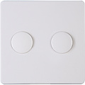 KOPP Paris HK05 DUO Dimmer Cover Plate Glossy White