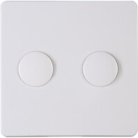 KOPP Paris HK05 DUO Dimmer Cover Plate Glossy White