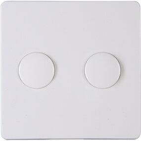 KOPP Paris HK05 DUO Dimmer Afdekplaat Glanzend Wit KOPP Paris HK05 DUO Dimmer Afdekplaat Glanzend Wit