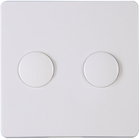 KOPP Paris HK05 DUO Dimmer Afdekplaat Glanzend Wit KOPP Paris HK05 DUO Dimmer Afdekplaat Glanzend Wit