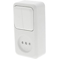 Q-LINK Polar White Wall Socket 2x Switch + Socket Q-LINK Polar White Wall Socket 2x Switch + Socket