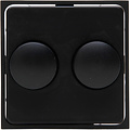 KOPP Athenis HK07 DUO Dimmer Cover Plate Matt Black