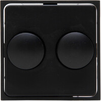 KOPP Athenis HK07 DUO Dimmer Cover Plate Matt Black