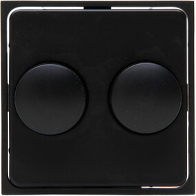 KOPP Athenis HK07 DUO Dimmer Afdekplaat Mat Zwart
