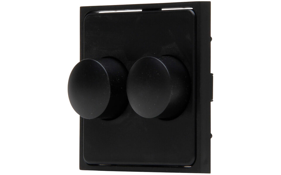 KOPP KOPP Athenis HK07 DUO Dimmer Cover Plate Matt Black