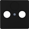 KOPP Paris flush-mounted cover plate 1x TV 1x Radio matte black