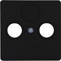 KOPP Paris flush-mounted cover plate 1x TV 1x Radio matte black