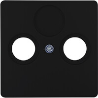KOPP Paris flush-mounted cover plate 1x TV 1x Radio matte black