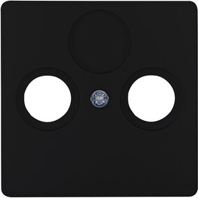 KOPP Paris inbouw afdekplaat 1x TV 1x Radio mat zwart KOPP Paris inbouw afdekplaat 1x TV 1x Radio mat zwart