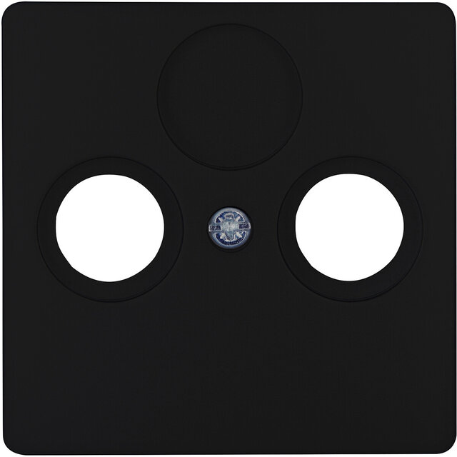 KOPP Paris inbouw afdekplaat 1x TV 1x Radio mat zwart LED toebehoren