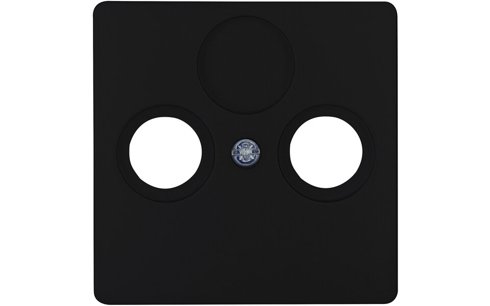 KOPP KOPP Paris flush-mounted cover plate 1x TV 1x Radio matte black