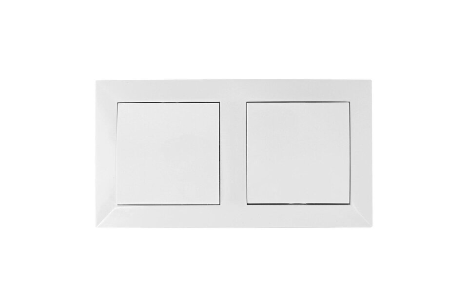 2-way changeover switch 2-button white LED 230V