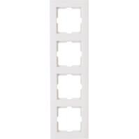 KOPP Athenis 4-gang cover frame - clear gloss white