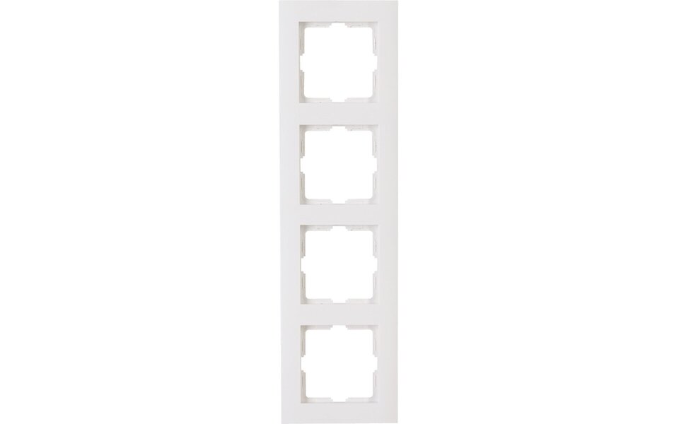 KOPP KOPP Athenis 4-gang cover frame - clear gloss white KOPP KOPP Athenis 4-gang cover frame - clear gloss white