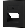 Mat zwarte afdekplaat met 2 UTP aansluitingen, thermoplast materiaal, strak en duurzaam ontwerp