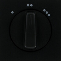 KOPP Athenis HK07 cover plate matte black 3 positions/fan