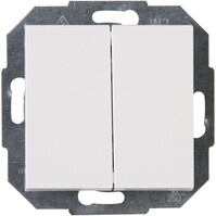 KOPP Athenis dubbele wisselschakelaar 2-knops inbouw wit KOPP Athenis dubbele wisselschakelaar 2-knops inbouw wit