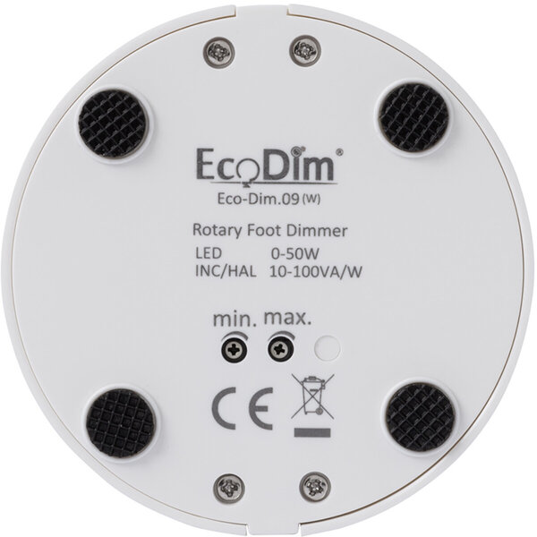 EcoDim EcoDim LED-dimmer 0-50W mat wit | Druk-/draaiknop EcoDim EcoDim LED-dimmer 0-50W mat wit | Druk-/draaiknop