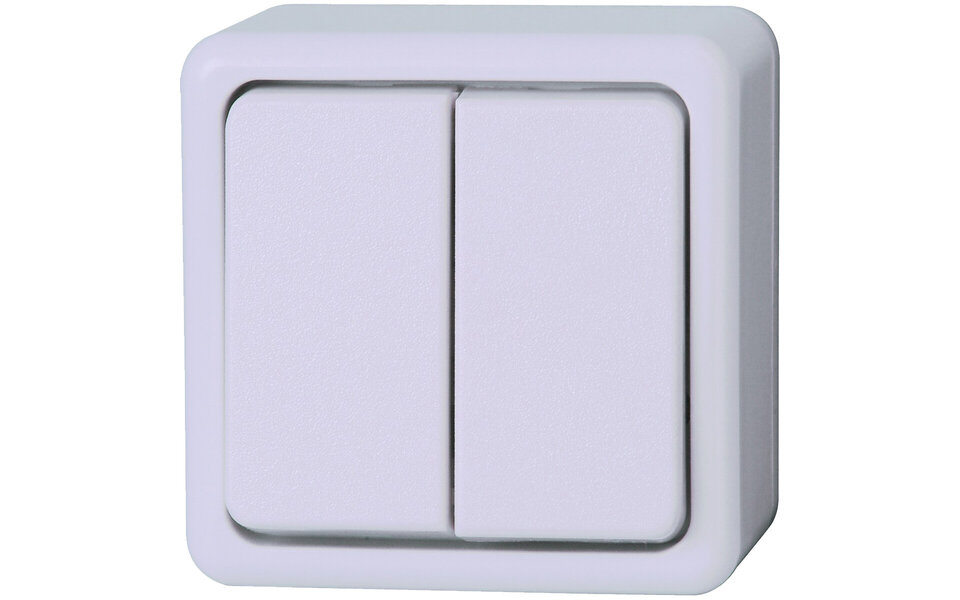 KOPP KOPP 2-button double series switch Arctic White surface-mounted