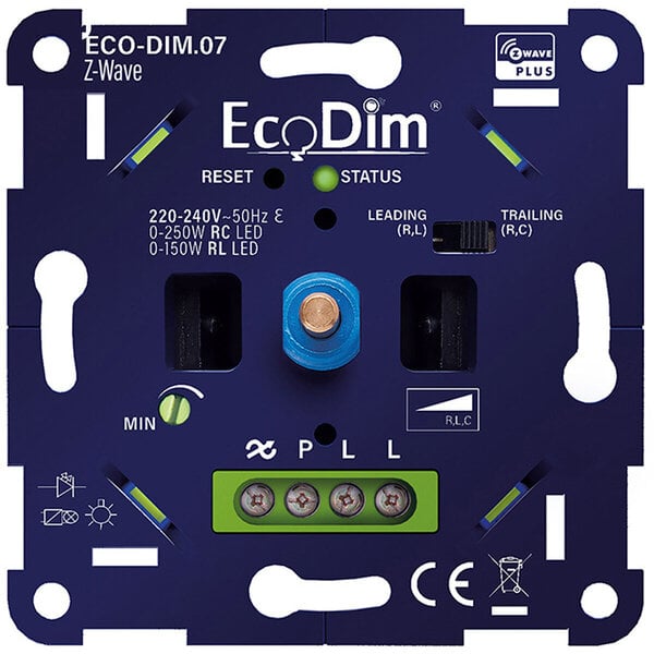 EcoDim EcoDim Smart LED-dimmer 0–200W WiFi/Z-Wave met meter EcoDim EcoDim Smart LED-dimmer 0–200W WiFi/Z-Wave met meter