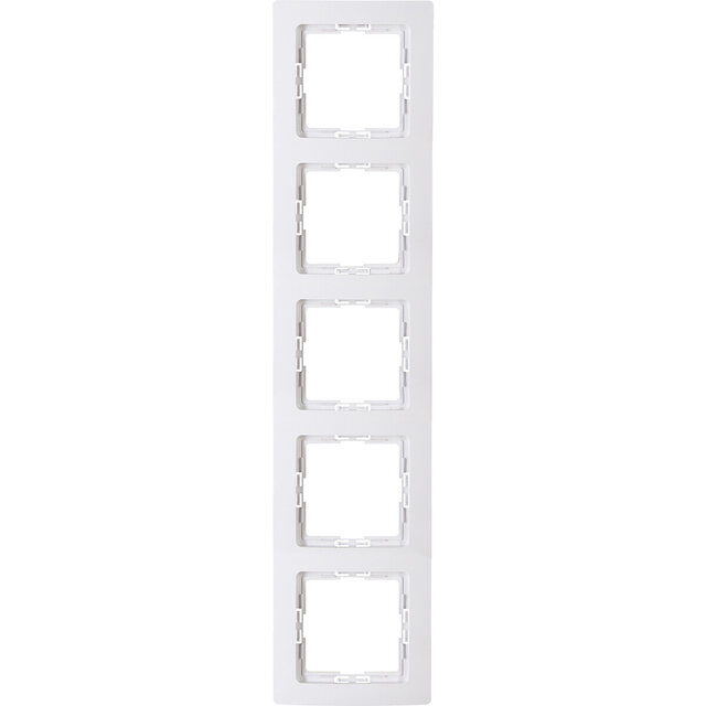 KOPP Paris HK05 5-voudig afdekraam Glans Arctisch Wit LED toebehoren KOPP Paris HK05 5-voudig afdekraam Glans Arctisch Wit LED toebehoren