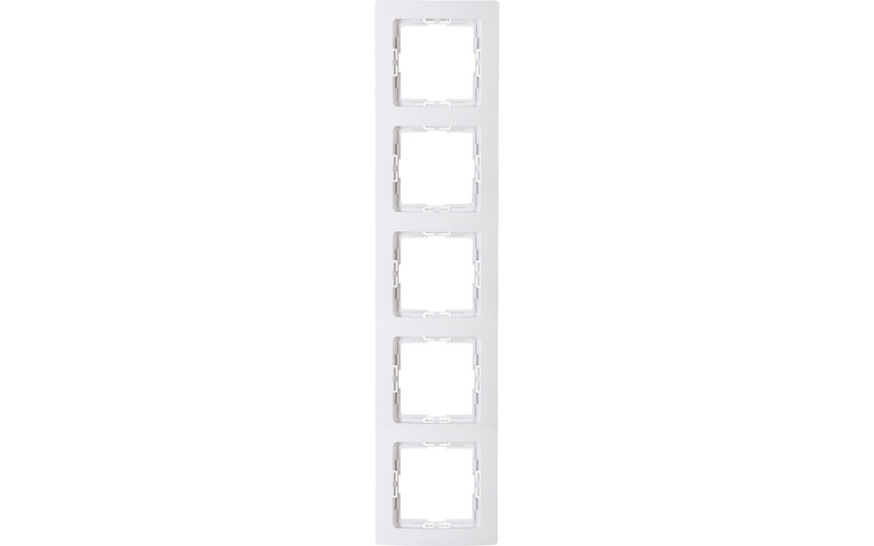 KOPP KOPP Paris HK05 5-gang cover frame Gloss Arctic White
