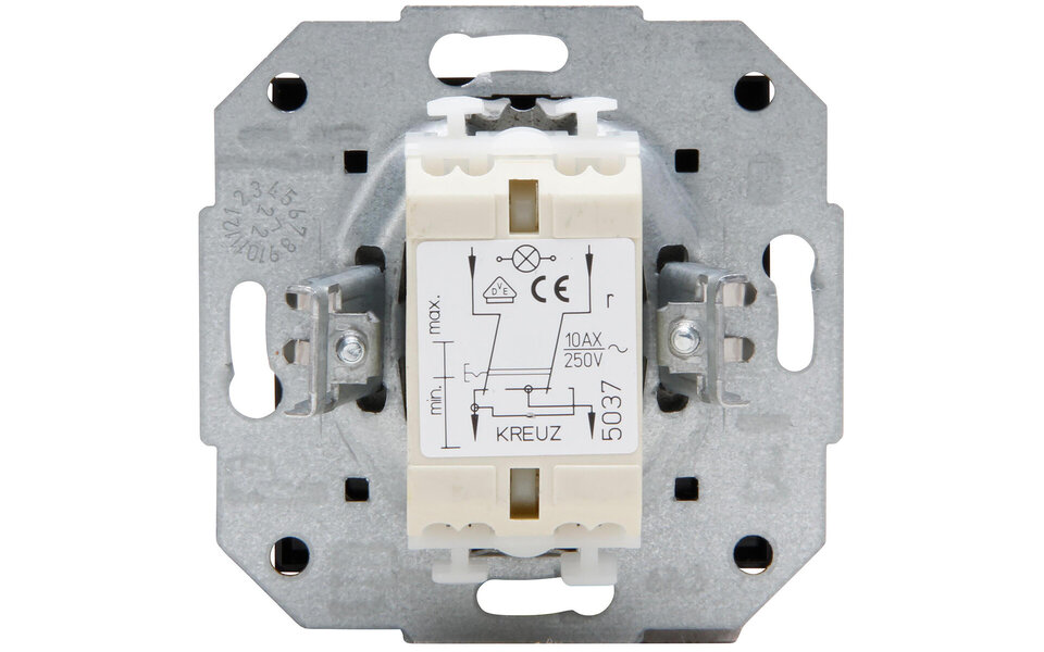 KOPP KOPP HK07 1-gang cross switch, matte black LED KOPP KOPP HK07 1-gang cross switch, matte black LED