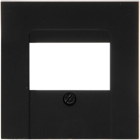 KOPP Afdekplaat Mat Zwart HK07 1–3 TAE/2 USB 70×70×10 mm