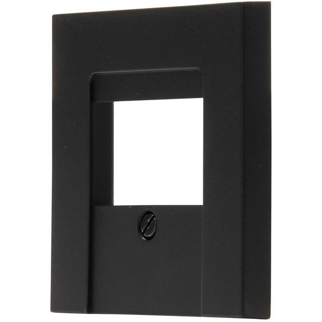 Mat zwarte afdekplaat 70x70 mm met 1-3 TAE en 2 USB aansluitingen voor LED toepassingen