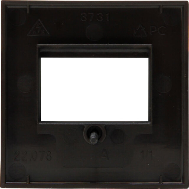 KOPP KOPP Afdekplaat Mat Zwart HK07 1–3 TAE/2 USB 70×70×10 mm