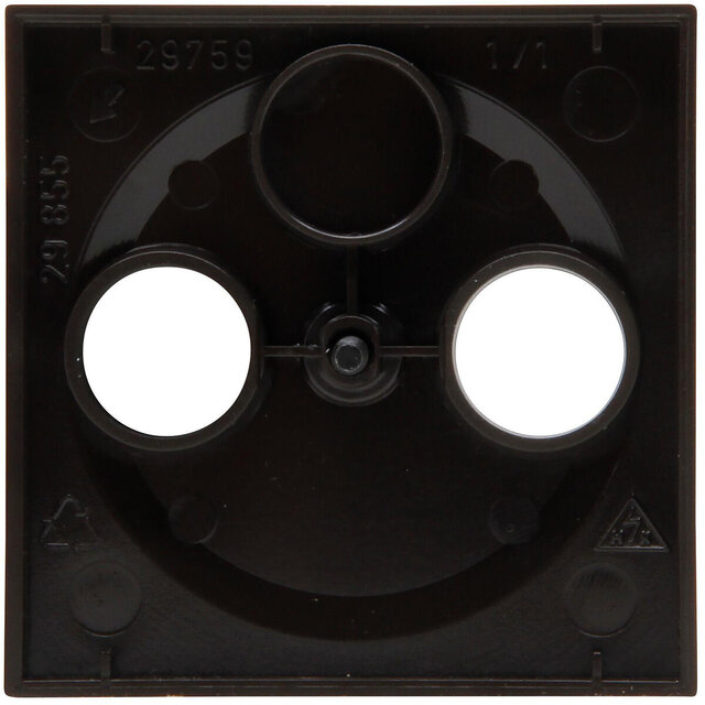 KOPP KOPP Athenis HK07 coax cover plate TV/radio matte black