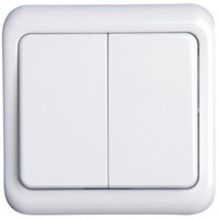 Aigi Cuka 2-button two-way switch white 230V LED Aigi Cuka 2-button two-way switch white 230V LED