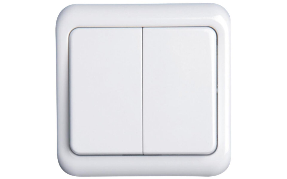 HLW LED Aigi Cuka 2-button two-way switch white 230V LED