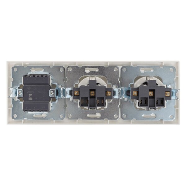 HLW LED Geaarde wandcontactdoos 2-voudig met wisselschakelaar 16A HLW LED Geaarde wandcontactdoos 2-voudig met wisselschakelaar 16A