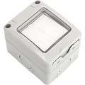 Waterproof double two-way switch IP55 - Matte gray